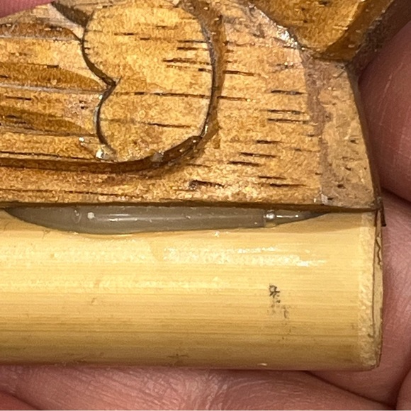 Wooden Duck Carved Bamboo Whistle Makes Duck Noise - Picture 12 of 16